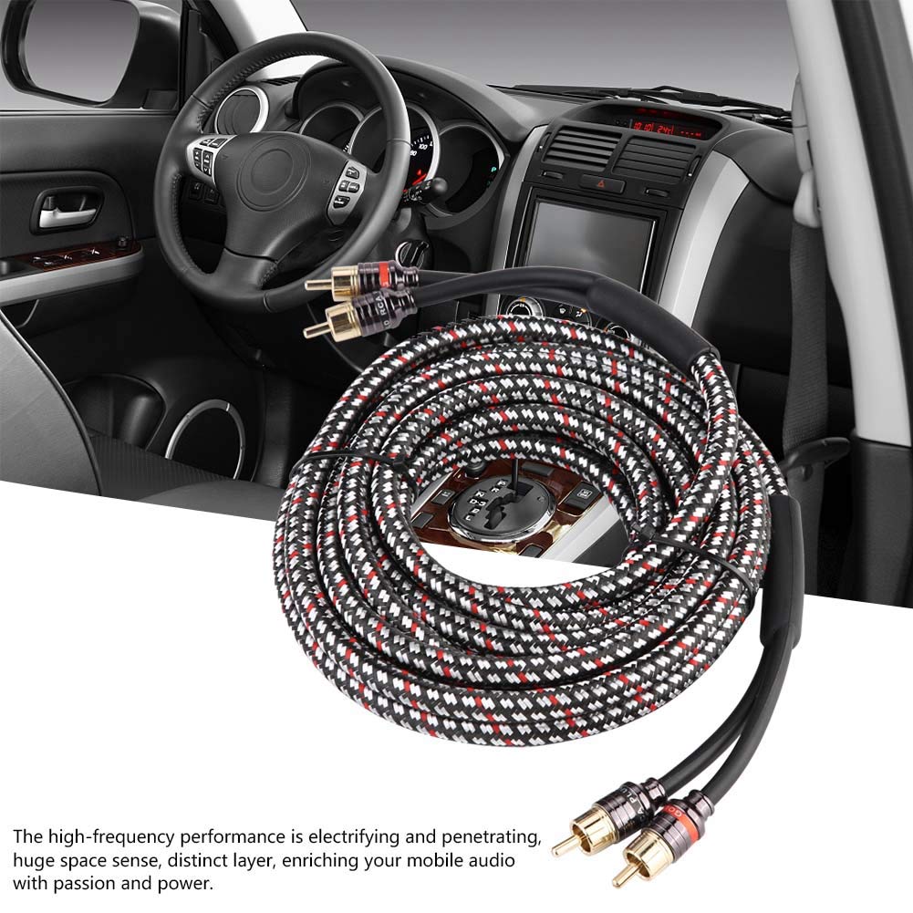 Câble audio 4,8 m pour voiture - Amplificateur de câble de caisson de basses