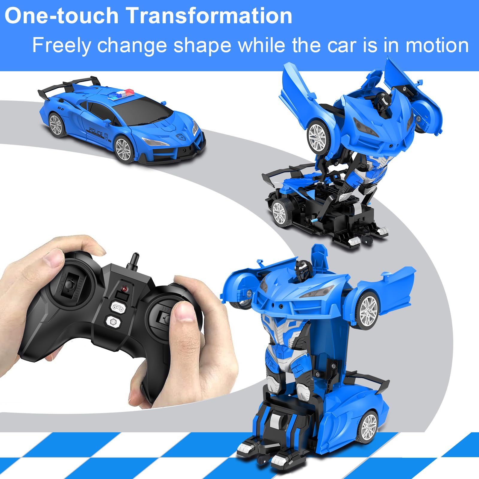 OBEST Ferngesteuertes Auto Mit Wandkletterfunktion – Transformiert Zu Roboter, 2,4 GHz, Für Kinder