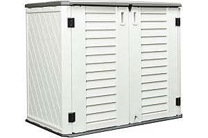 Suncast 27 Cu. Ft. Ivory White Outdoor Lockable Horizontal Storage Shed