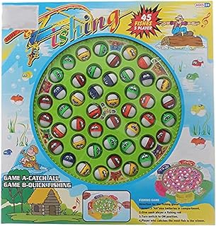 لعبة صيد سمك من 45 سمكة و5 لاعبين للأطفال - للجنسين، متعددة الألوان