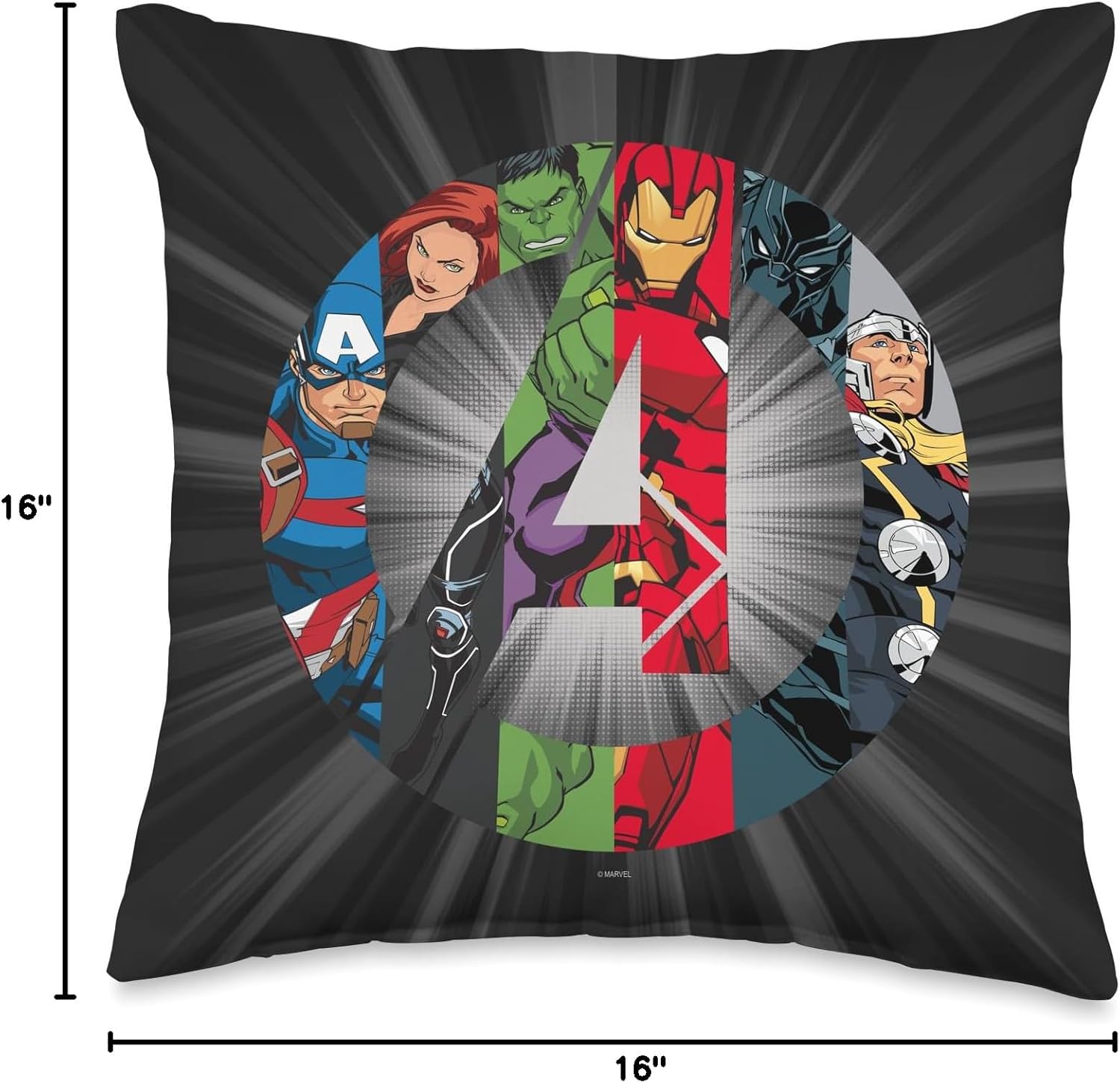 Marvel Avengers Assemble A Logo Throw Pillow
