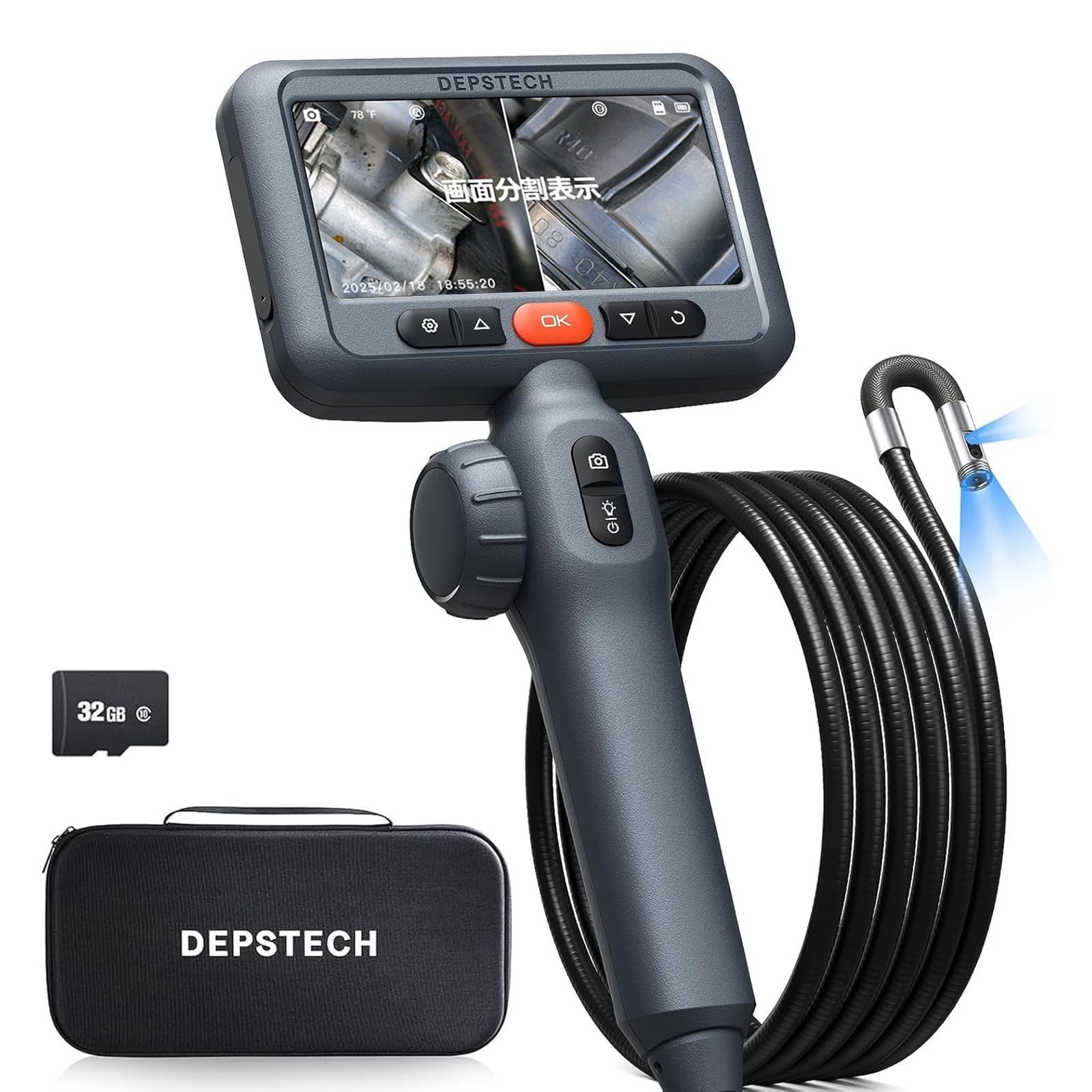 Amazon.co.jp: 【デュアルレンズ】 DEPSTECH 先端可動式 ファイバー