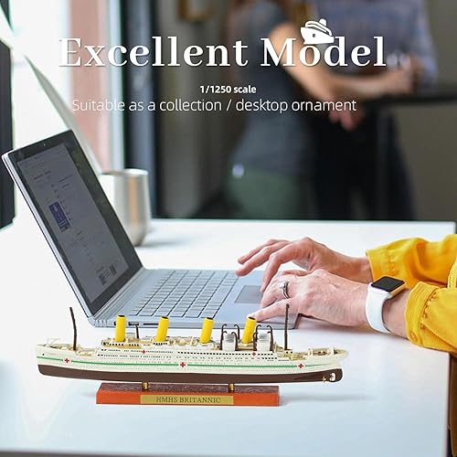 Miniatura 10 de 11250 RMS Titanic Crucero Modelo clásico de aleación de metal fundido a presión Modelo legendario crucero británico con soporte de exhibición de
