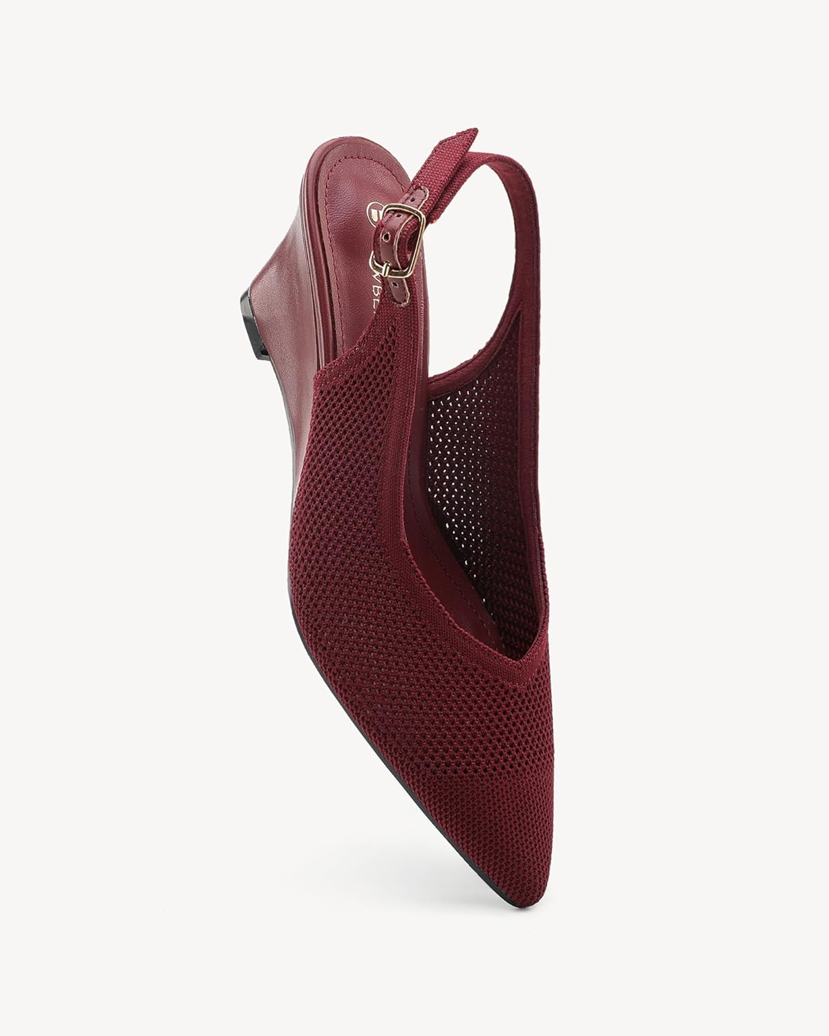 NEWBELLA Women's Wedge Heels - Minimalist Faux Leather Pumps with Back Straps, Comfortable Dress Shoes for Work & Everyday Wear - Image 4