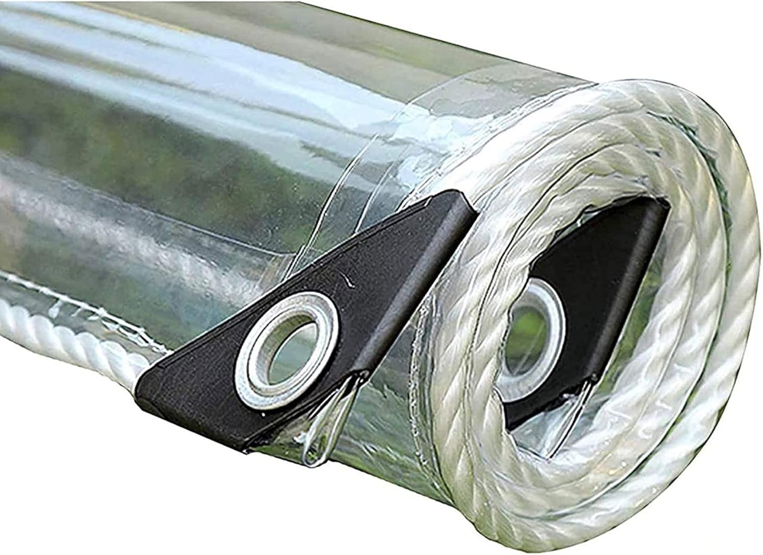 Clear Cover Tarp, Tarpaulin Transparent Waterproof PVC Plastic Tarp with Eyelets,Thicken Clear Soft Glass Balcony Rain Curtain,Insulation Garden,Camping,Outdoor,Greenhouse Plant Cover