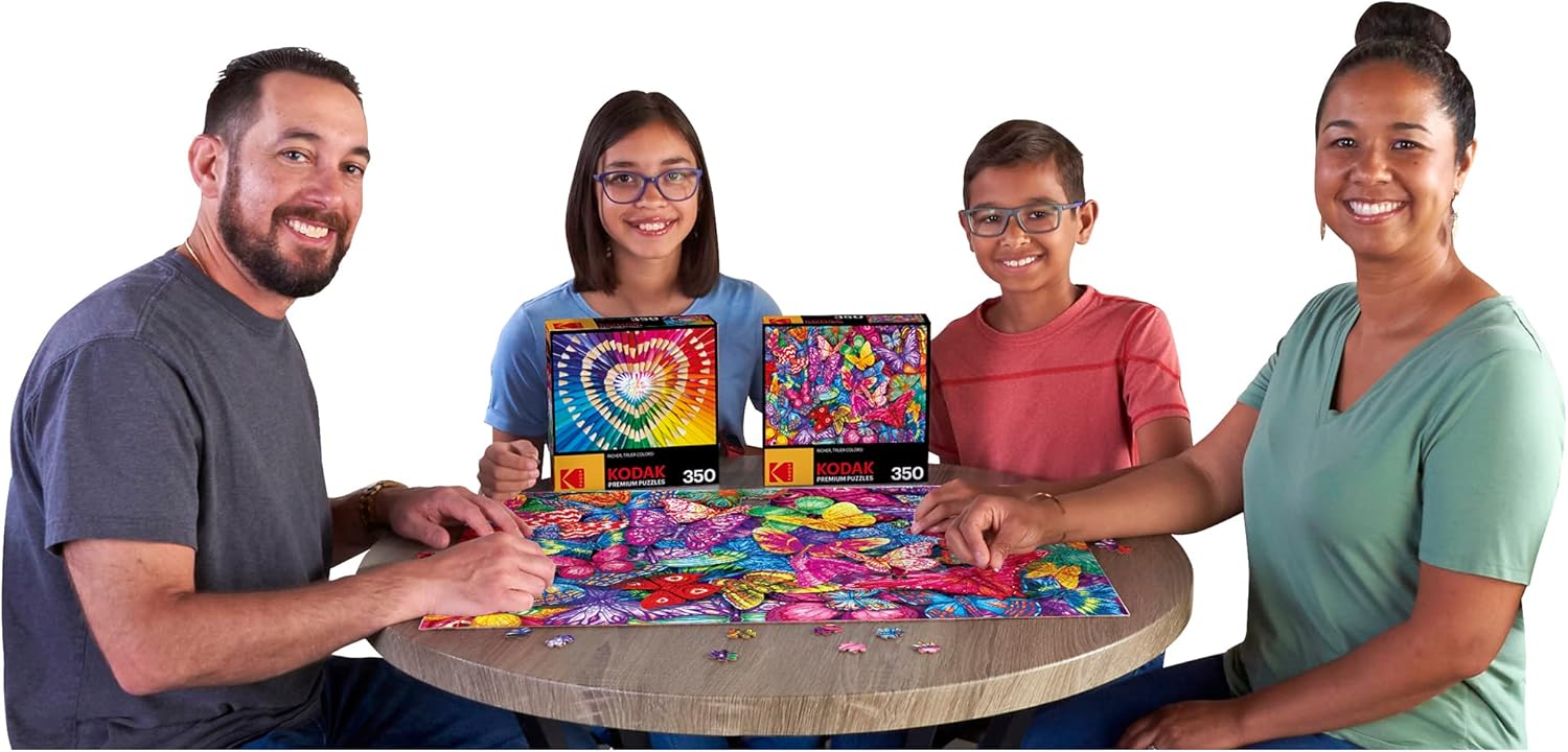 RoseArt - Kodak Premium - Colorful Butterflies - 350 Piece Jigsaw Puzzle for Adults