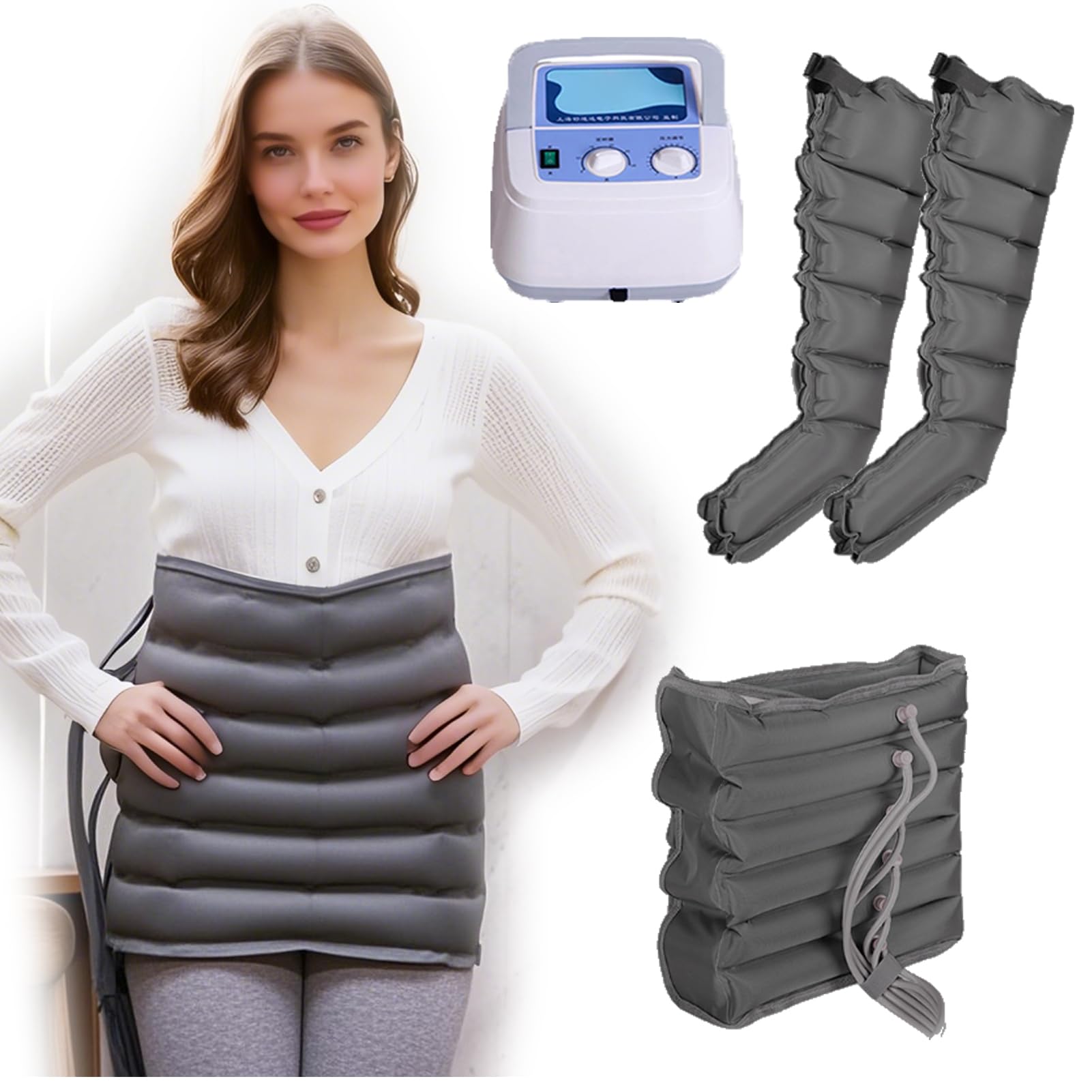 coyrugky Leg Compression Massager Recovery Boots Air Compression Leg Massager for Pain and Circulation Swollen Legs, Edema, Pain Muscle Relief Fast Recovery