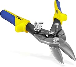 S&R Professional Sheet Metal Shears 250 mm, Tinsmith Shears, Plasterboard Shears - Straight Cut - Long Blades 35 mm CrMo for Sheet Metal, Metal, Copper, Aluminium and Steel Profiles
