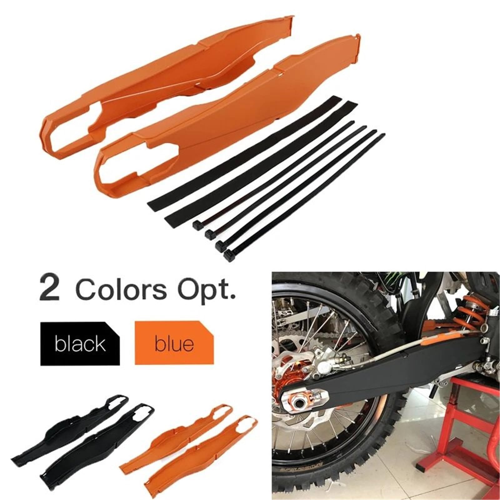 Osłona Wahacza Osłony wahacza motocyklowego pasujące do KTM 125 150 250 300 SX XC 350 450 SX-F XC-F 2013-2022 osłona tylnego wahacza(Black)