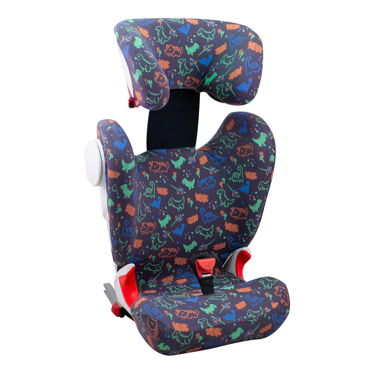 JYOKO KIDS Bezug kompatibel mit Römer KIDFIX II XP SICT, kidfix 2 S, Kidfix Z - Line (HAPPY DINO, MIT AUGE)