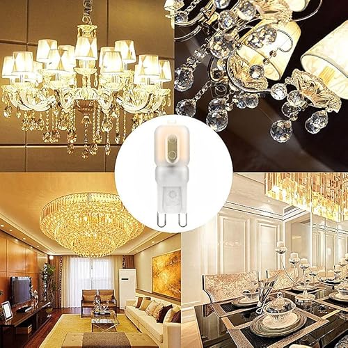 Sriomny 001 G9 Led Bulb 2W Equivalent To 20W Halogen Lamp T4 G9 Warm White 3000K 120V G9 Base thumb #3