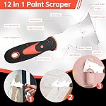 Drywall Knife Set, 10 Pcs Stainless Steel Drywall Hand Tool Kit Includes Putty knife, Taping knife, Painter Scraper Tool & Mud Pan for Joint Taping, Finishing, Patching on Wallpaper