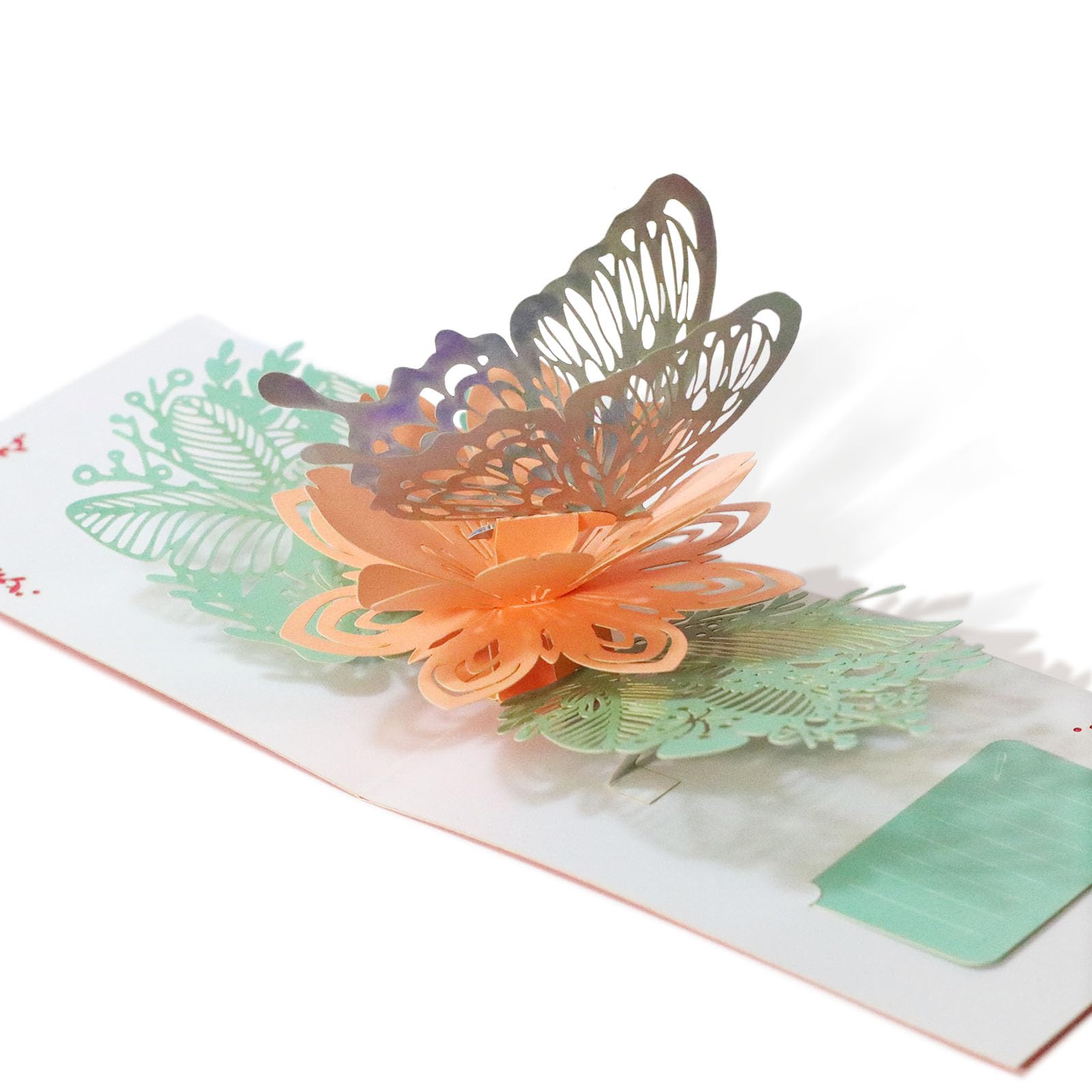 Pop Up Birthday Cards with Pearl Paper for Women, Mom, Kids, Wife, Girl, Daughter, for her Love Pop Up Card Happy Birthday Popup 3D Butterfly Pop-Up Greeting Cards with Note Tag, Envelope Size 7.4" x 5.4"