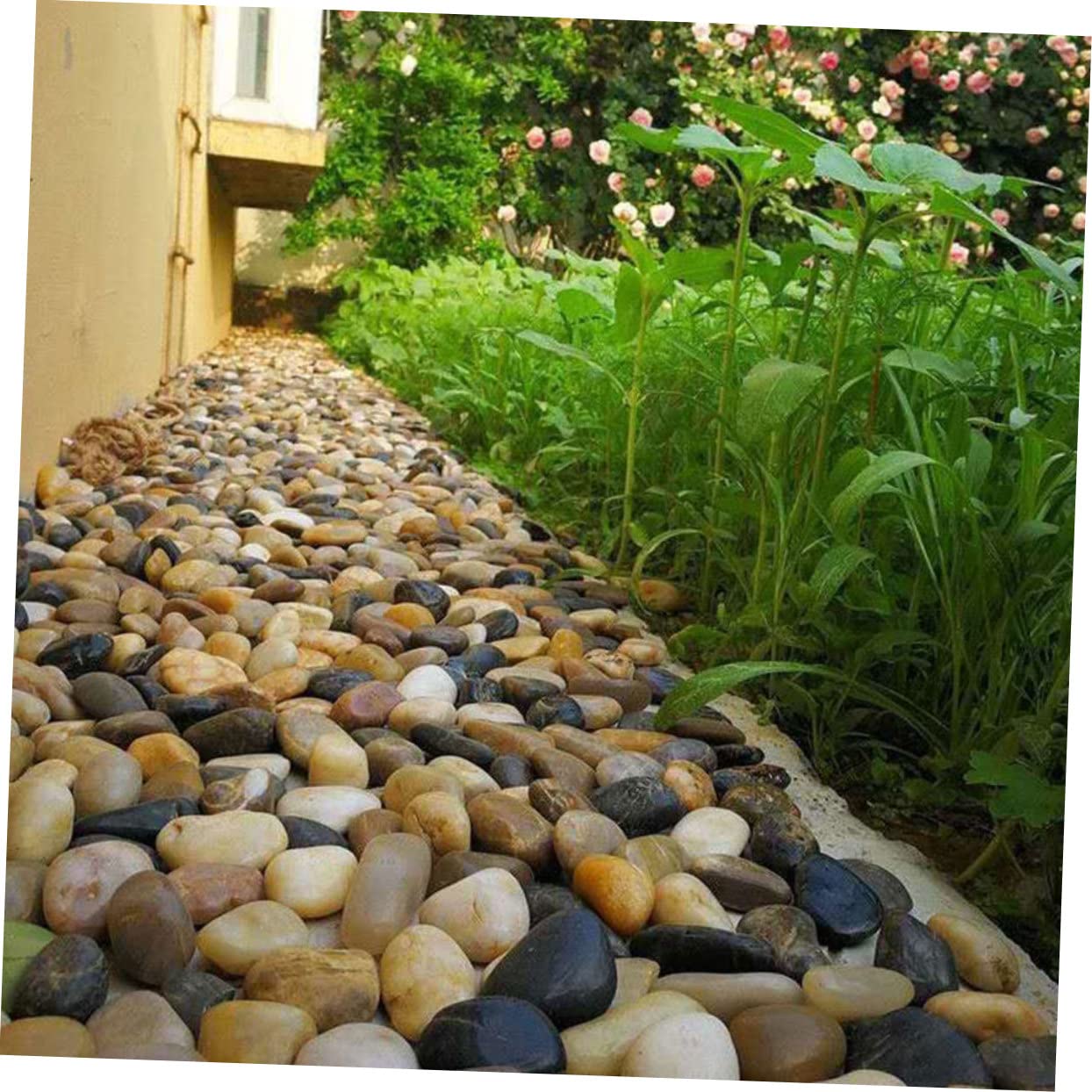 VICASKY Natural Decorative Stones for Aquarium Flowerpots and Landscaping Each Pebbles for Garden and Indoor Decorations