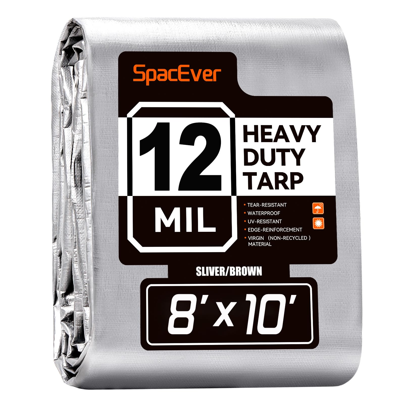 SpacEver 12 Mil Thick Large Waterproof Tarp