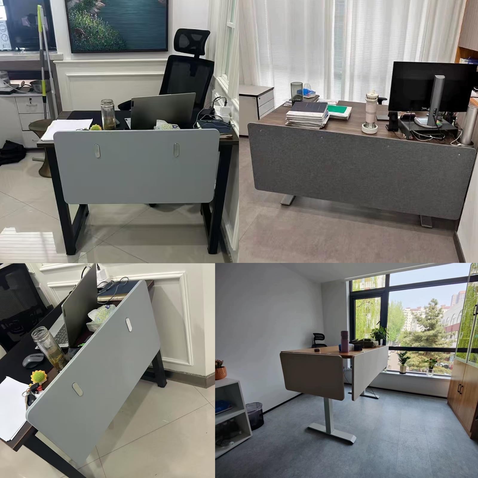 Pannello acustico per cubicoli da ufficio, 91,9 cm, divisore acustico con morsetto Mt Desk Partit per migliorare la privacy e ridurre il rumore