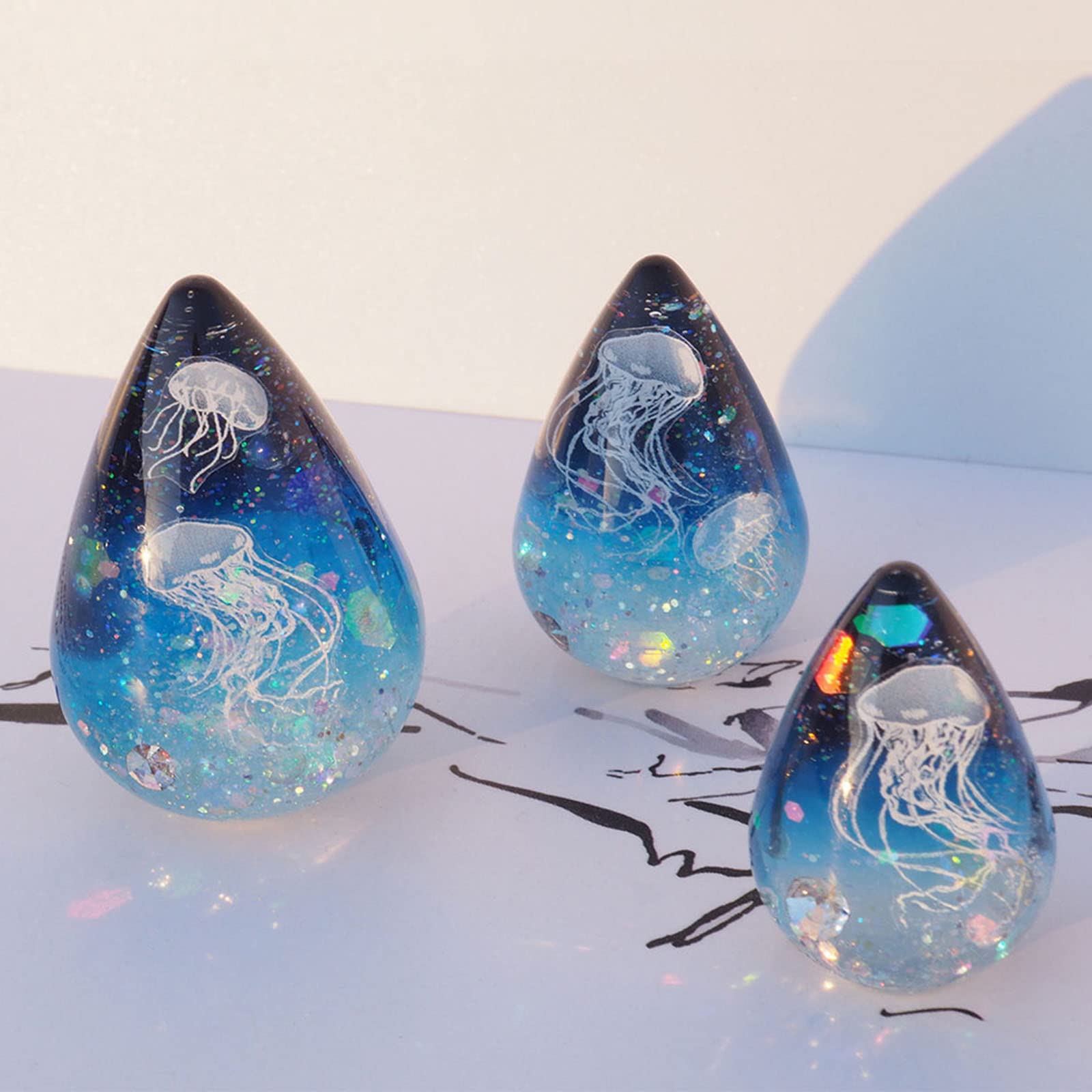 Fashionable Eggs/Drop Shaped Silicone for Epoxy Resin Jewelry Plate Holder Craft Art and Home Decoration