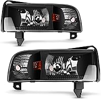 Vista 1 de AUTOSAVER88 Montaje de faros delanteros compatible con Dodge Ram 1500 1994-2001/1994-2002 Dodge Ram 2500 3500 (sin DRL)