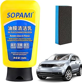 Sopami Oil Film Cleaning Emulsion with Sponge, Sopami Car Coating Spray, Sopami Oil Film Emulsion Glass Cleaner, Sopami Qu...
