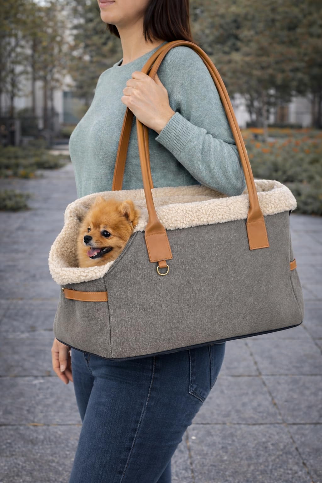 Transportín Gato – Perro – Kuzco – Bolsa en poliéster Lavable con Base Desmontable y pies Protectores