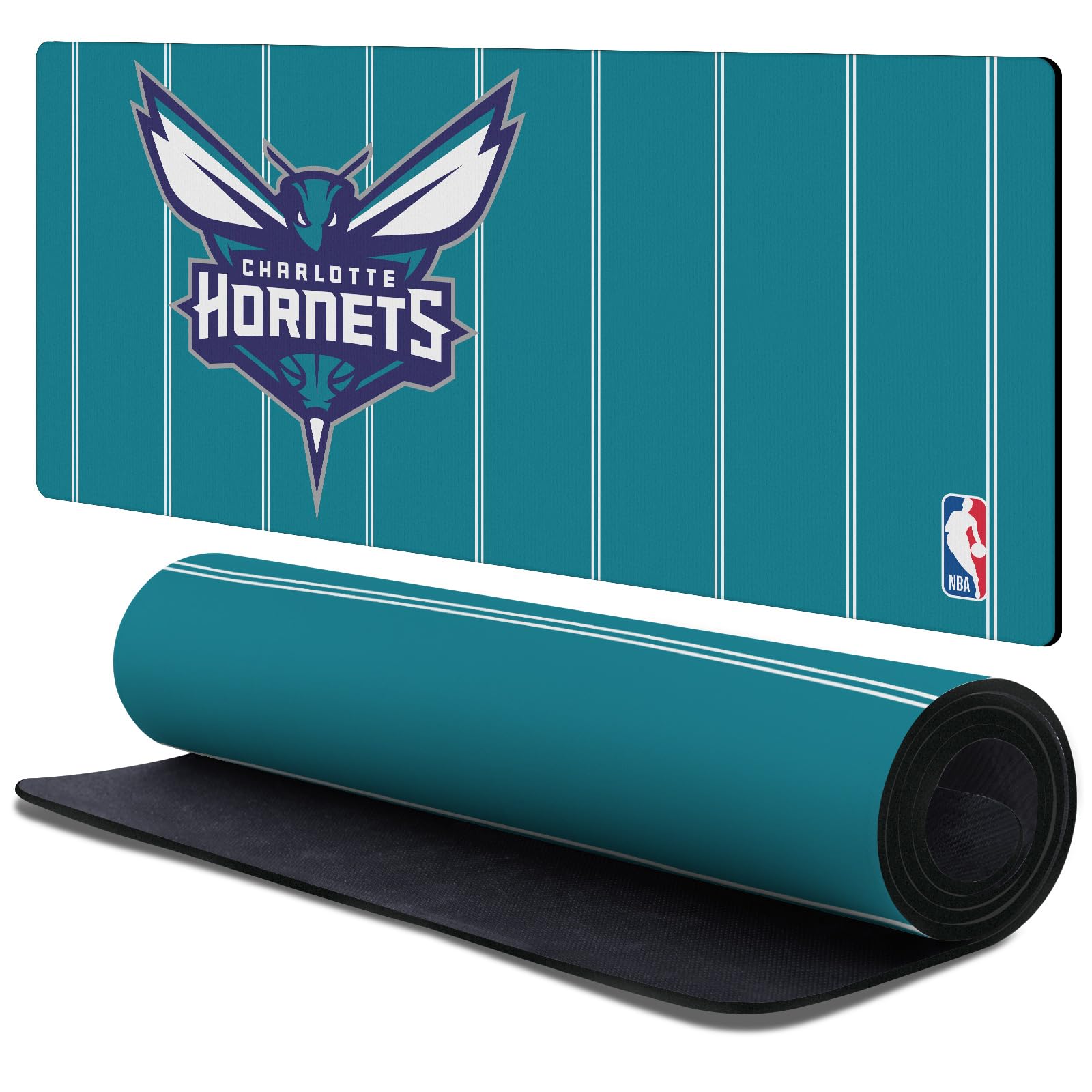 Head Case Designs Officially Licensed NBA Teal Design Charlotte Hornets Logo 37.4 x 15.75 x 0.16 inches (900 x 400 mm) - XL Gaming Office Desk PC Keyboard Mouse Mat Pad