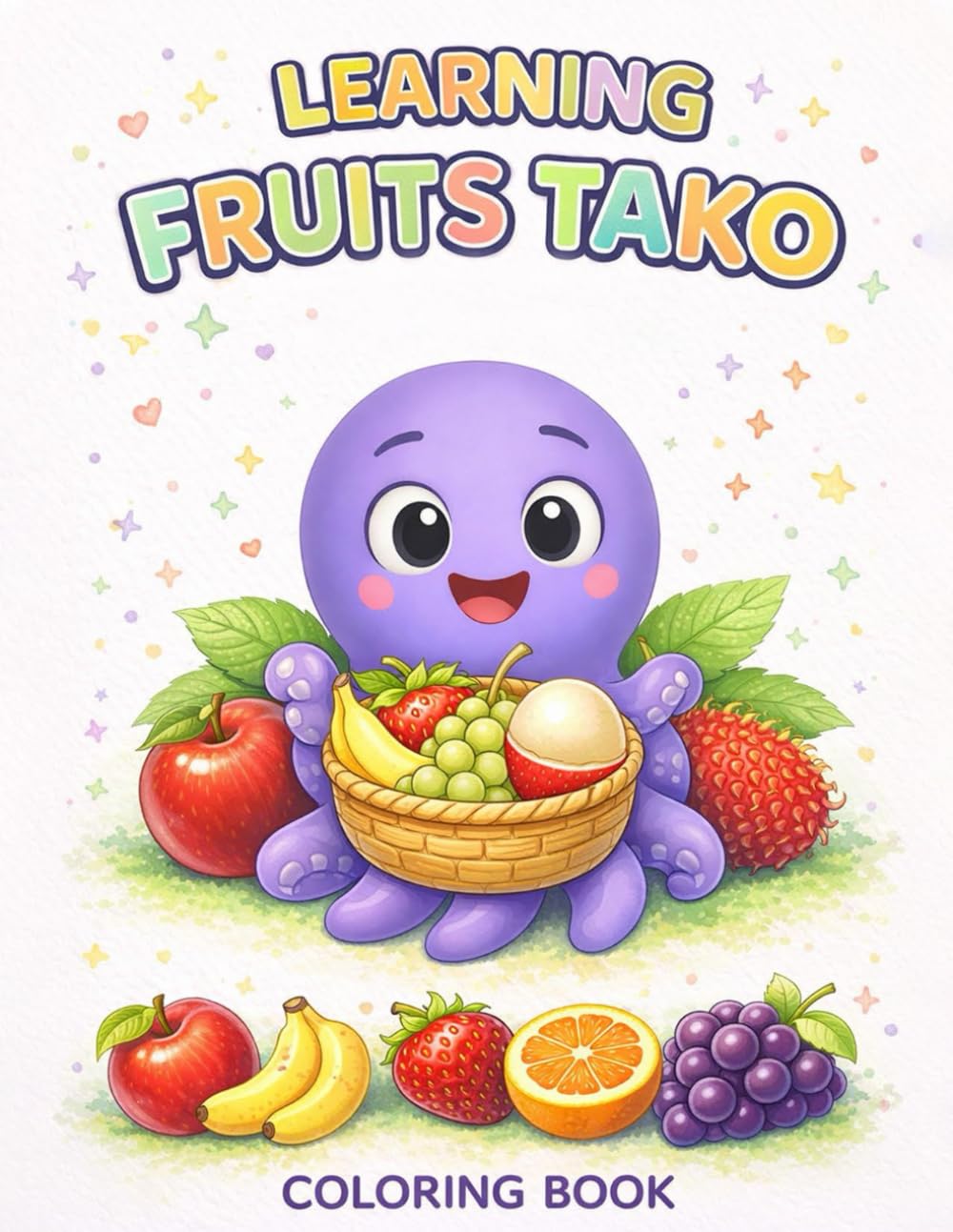 Learning Fruits with TAKO: A Fun & Simple Coloring Book for Kids Ages 2–6