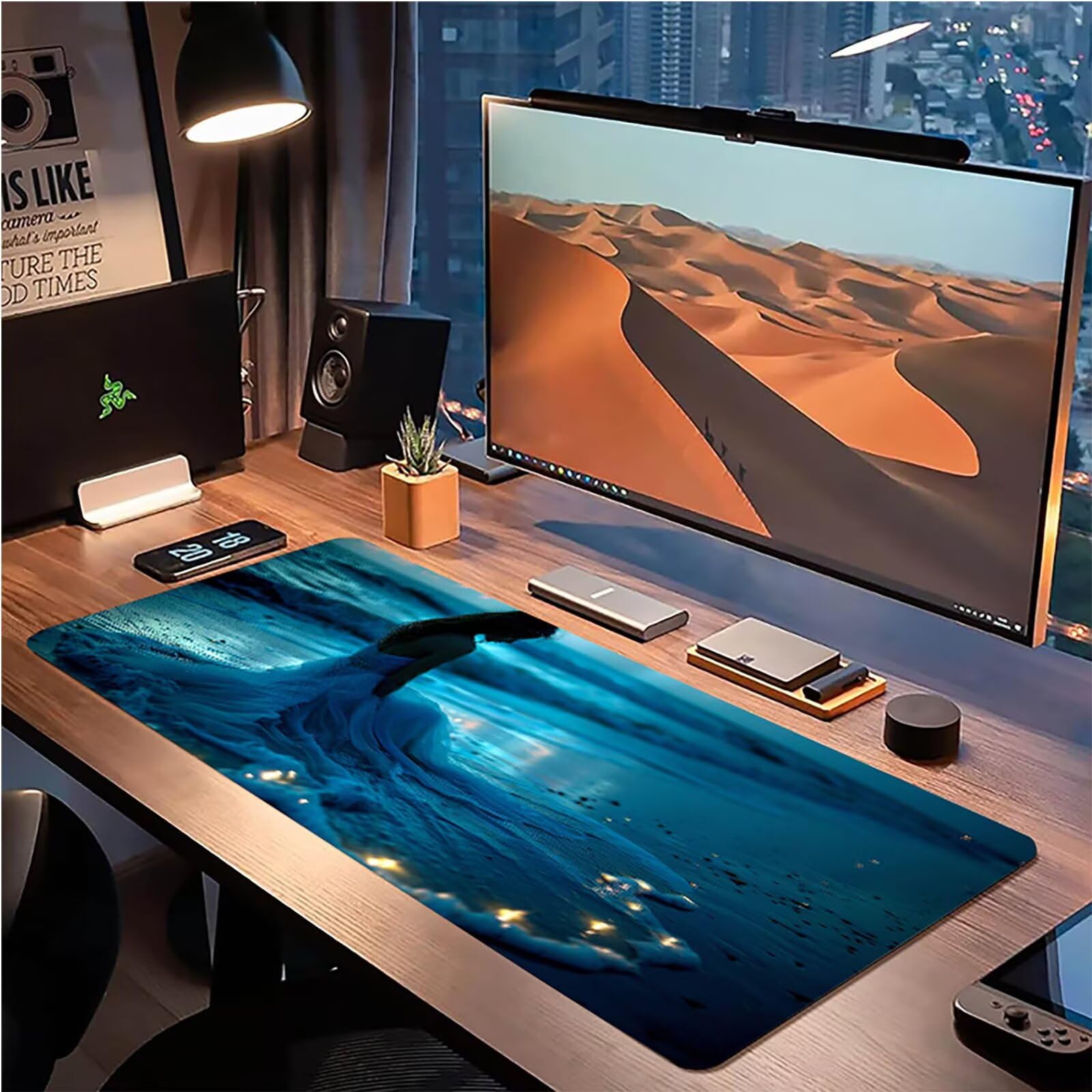 Tappetino Mouse XXL 1500 x 800 mm, Tappetino Mouse Donna, Gaming Mousepad Migliorare la Velocità e la Precisione, Mouse Pad con Base in Gomma Antiscivolo, Ufficio Accessori Gaming, Grigio V-7262