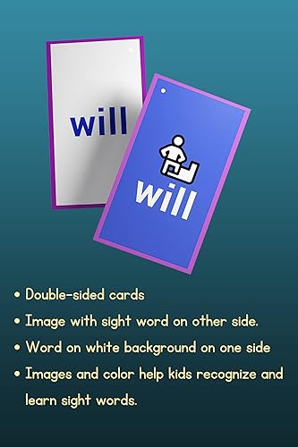 Miniatura 4 de Fry Sight Words - Tarjetas flash de 51 a 100 años con imágenes para edades de 5 años en adelante para jardín de infantes y primer grado