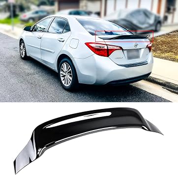 2014-2018 Toyota Corolla Glossy Black RS Style HIGHKICK Trunk Spoiler Wing