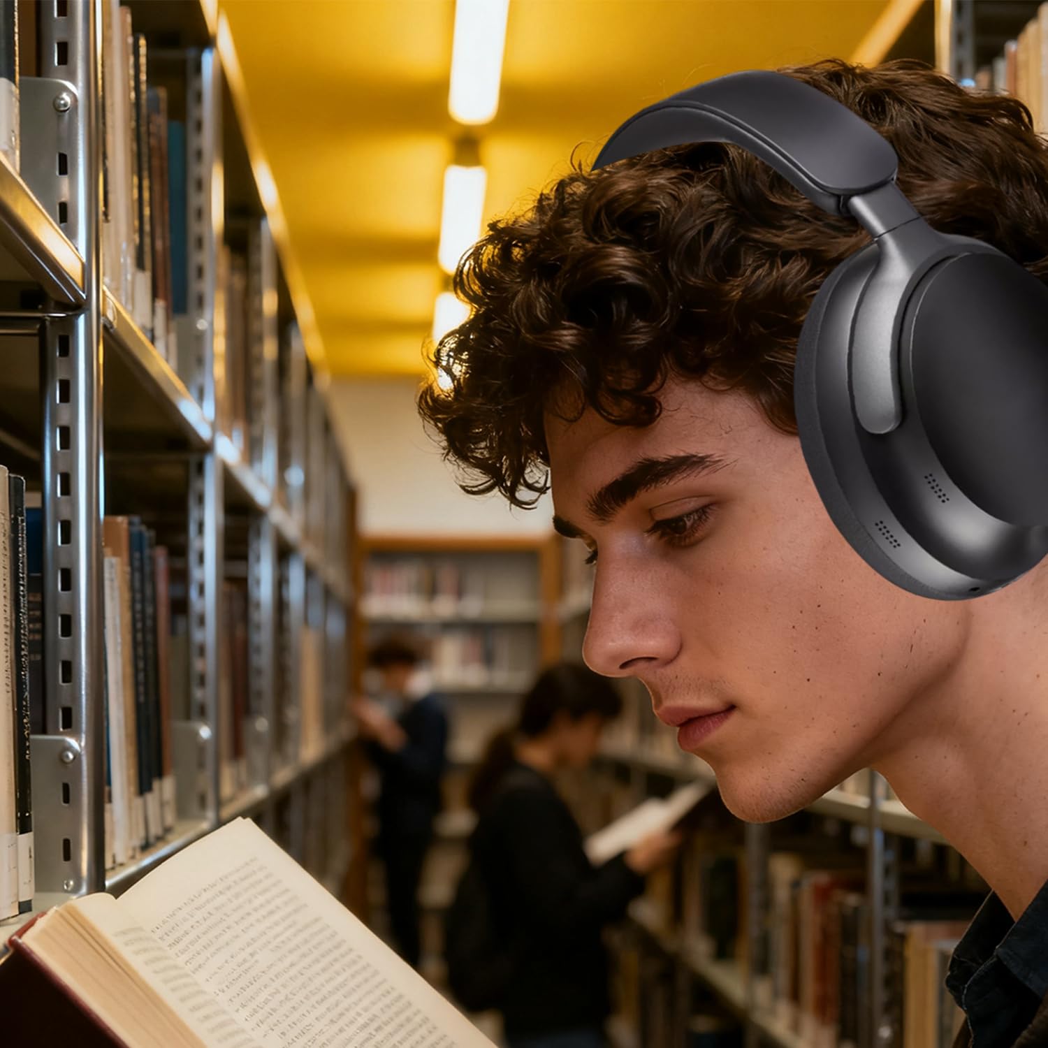 Paraorecchie di ricambio compatibili con Bose Quietcomfort ultra cuscinetti auricolari per Bose Quietcomfort Ultra, in materiale gel, fresco e traspirante (Gel nero)