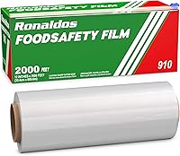 Vista 2 de Ronaldos - Película de seguridad alimentaria, envoltura de plástico de 12 pulgadas x 2000 pies, grado comercial, utilizada para la industria