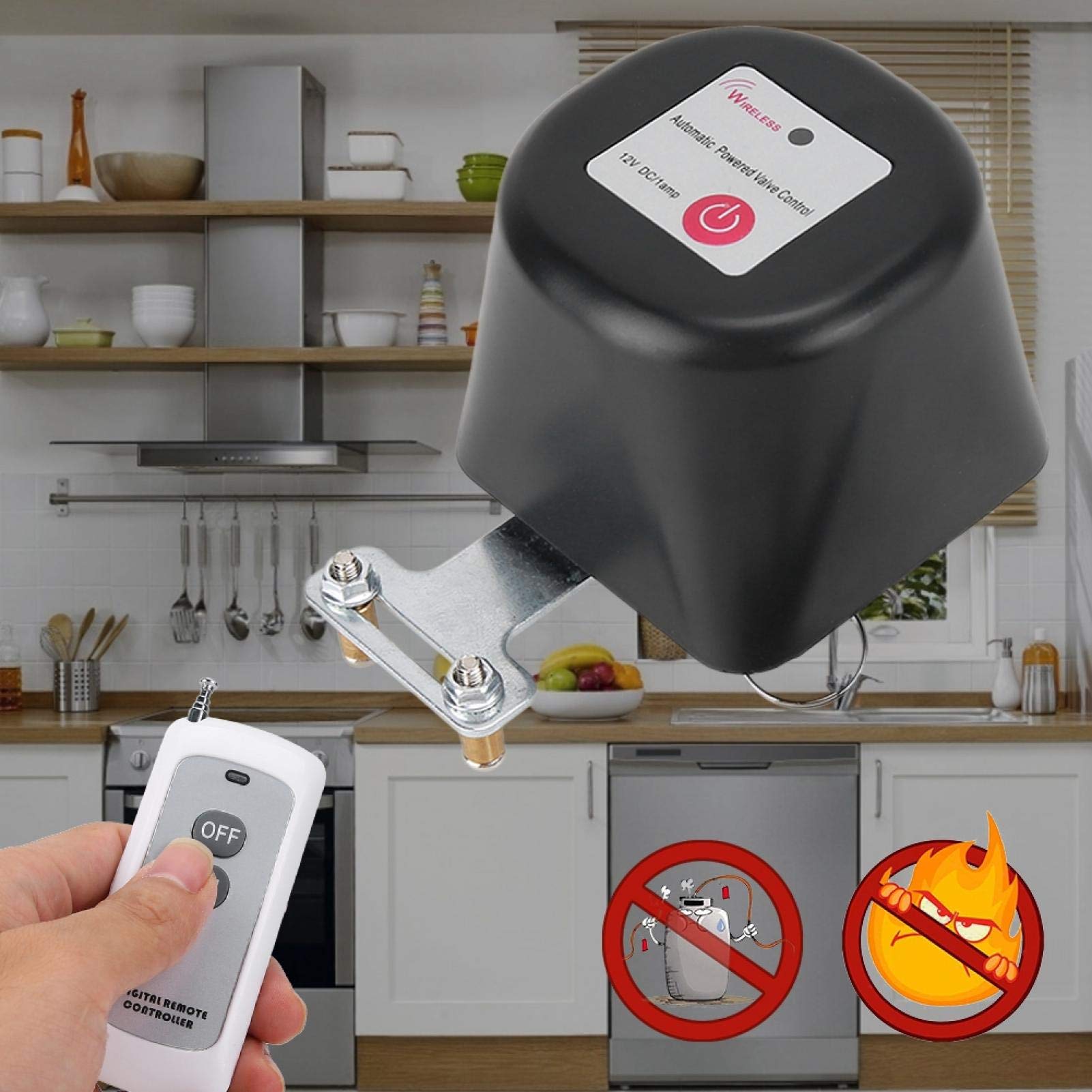 Elektrischer Ventilcontroller, Drahtlose Fernbedienung Elektrischer Ventil-Pipeline-Schalter-Controller Fernbedienung, Drahtloser Remote-Elektro-Manipulator Ventil-Pipeline-Schalter-Controller(MICH)