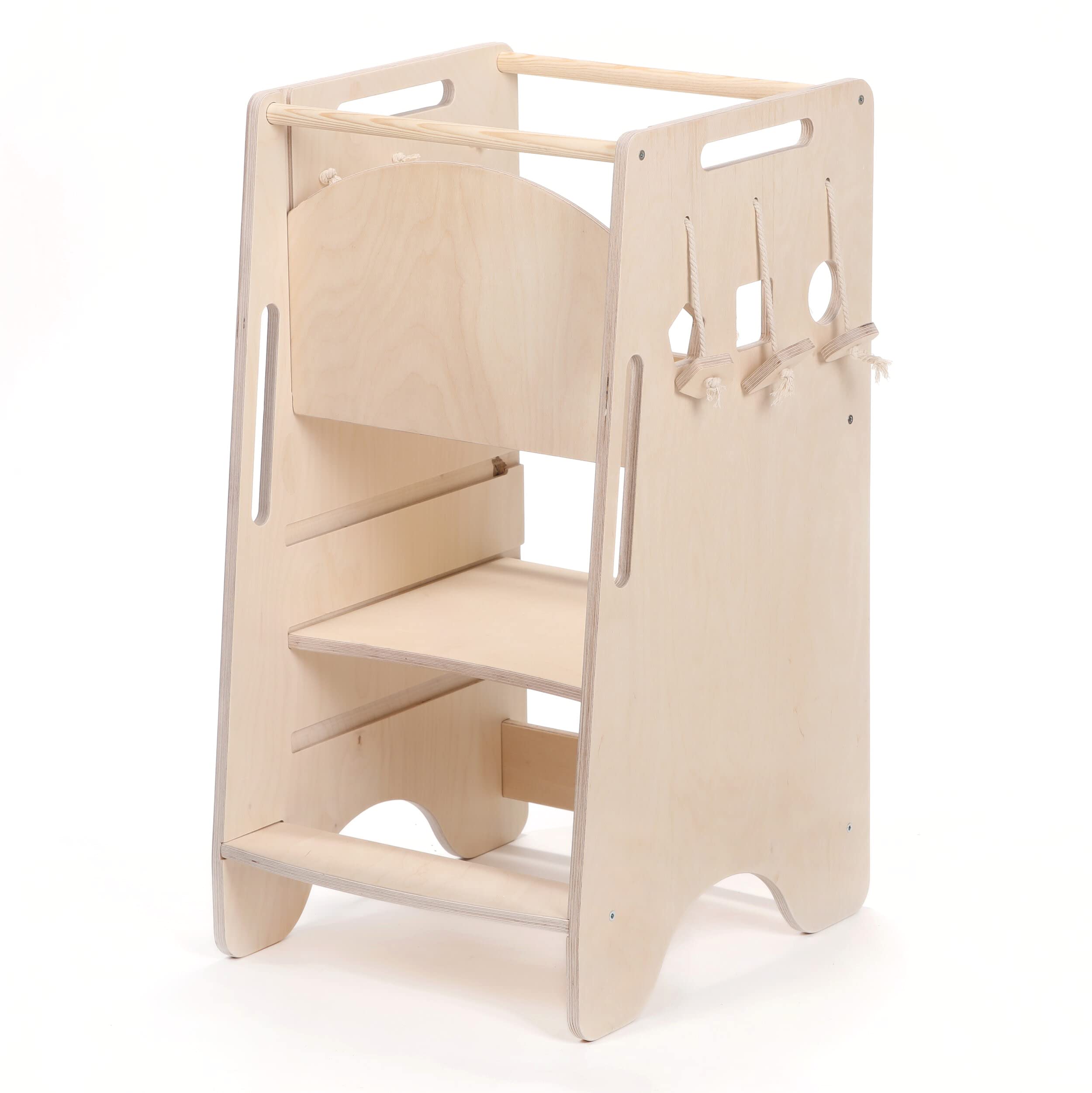 Tour d'observation enfant Montessori en bois avec marchepied réglable 3 hauteurs