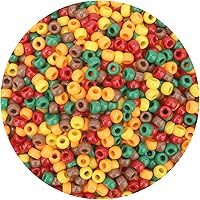 Vista 45 de Pony Bulk Beads - 1100 Pcs for Jewelry & Bracelets Making, Hair & Bracelet Beads (Dark Grey)