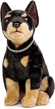 ⭐︎希少　大きな番犬　ぬいぐるみ　ドーベルマン？ロットワイラー？　寝そべり ⭐︎希少 大きな番犬 ぬいぐるみ ドーベルマン？ロットワイラー