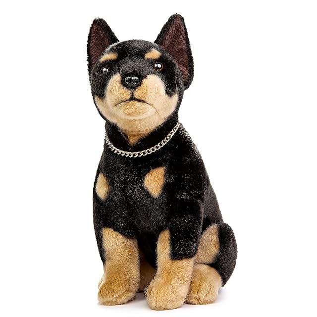 lilizzhoumax Dóberman Perro Peluche 20cm/8” Lindas muñecas de Relleno de roedores