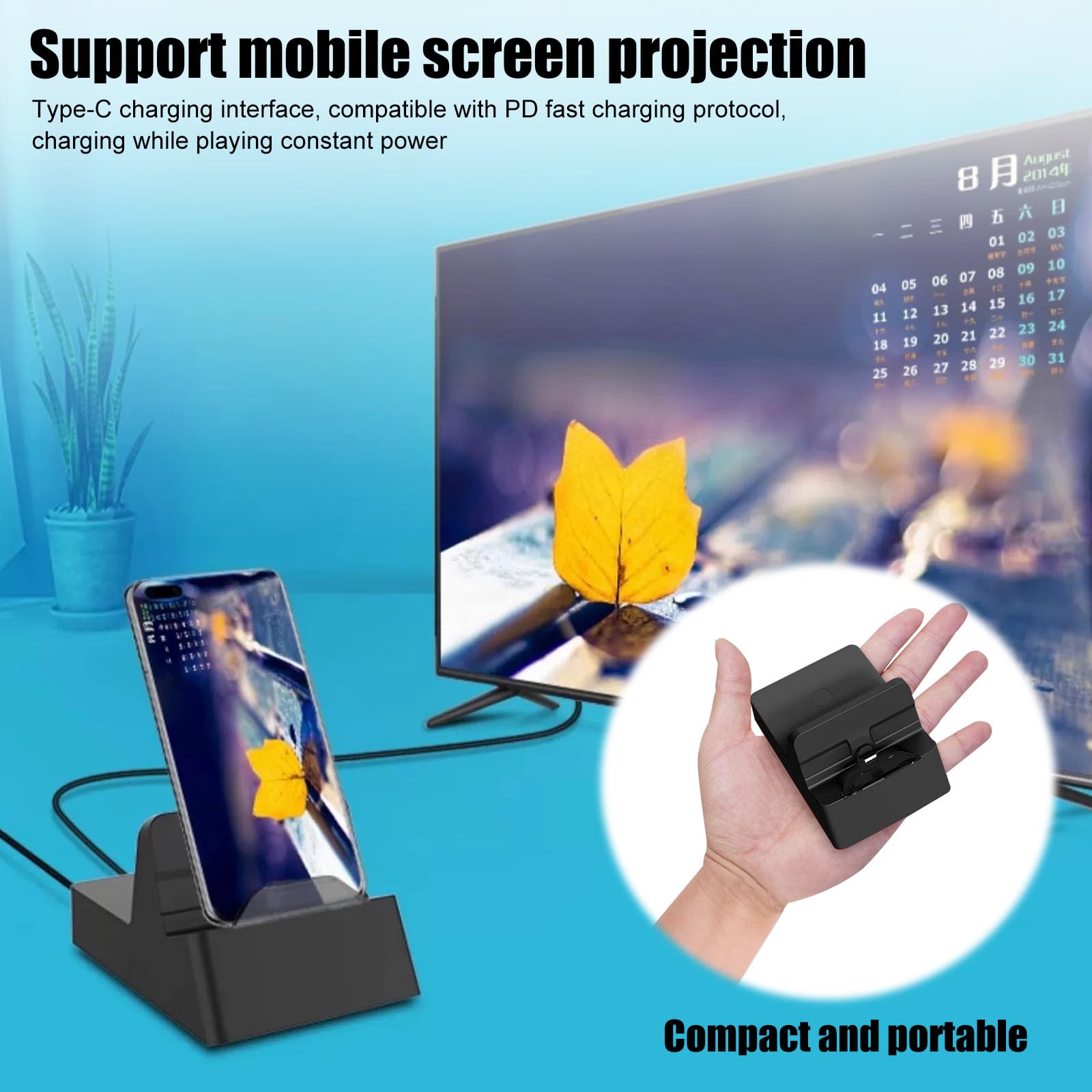 Switch Dock per Nintendo 3 in 1 con Type-C/USB/HDMI, ricarica portatile 4K HDMI TV, docking station PD, supporto proiezione schermi di gioco