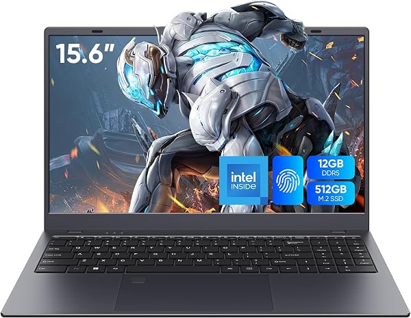 ITAMRYO 15.6 inch Laptop Computer, 1920x1080 IPS Screen, 12GB DDR5 RAM / 512GB SSD, N95(Beats N5095) Processor Notebook