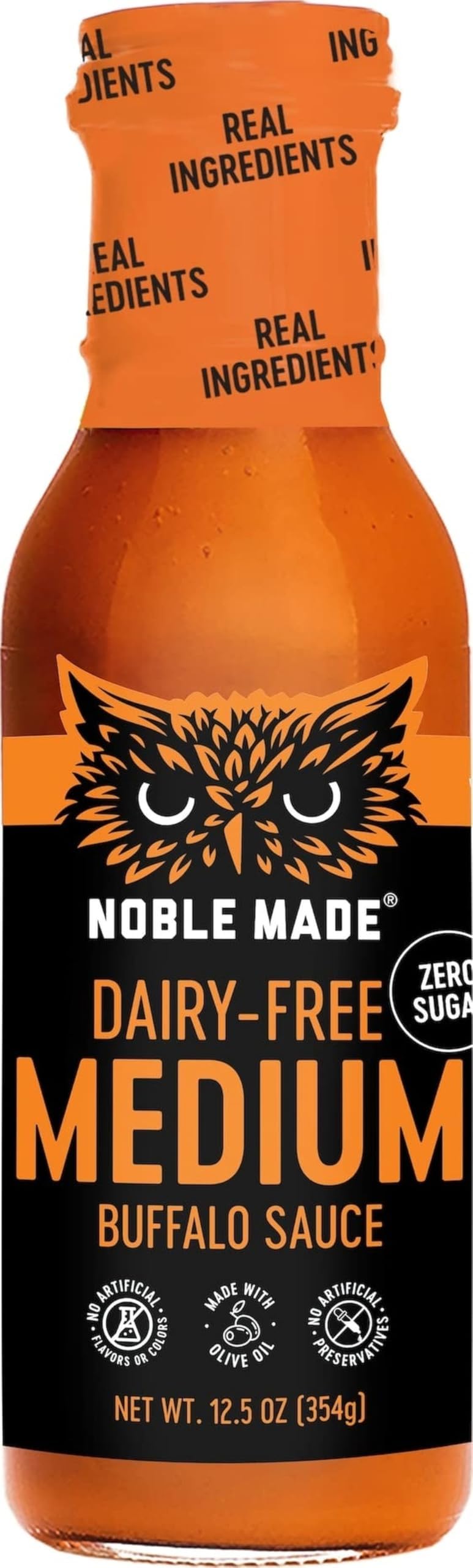 Noble Made by The New Primal, Medium Buffalo Dipping & Wing Sauce, 12 Ounce