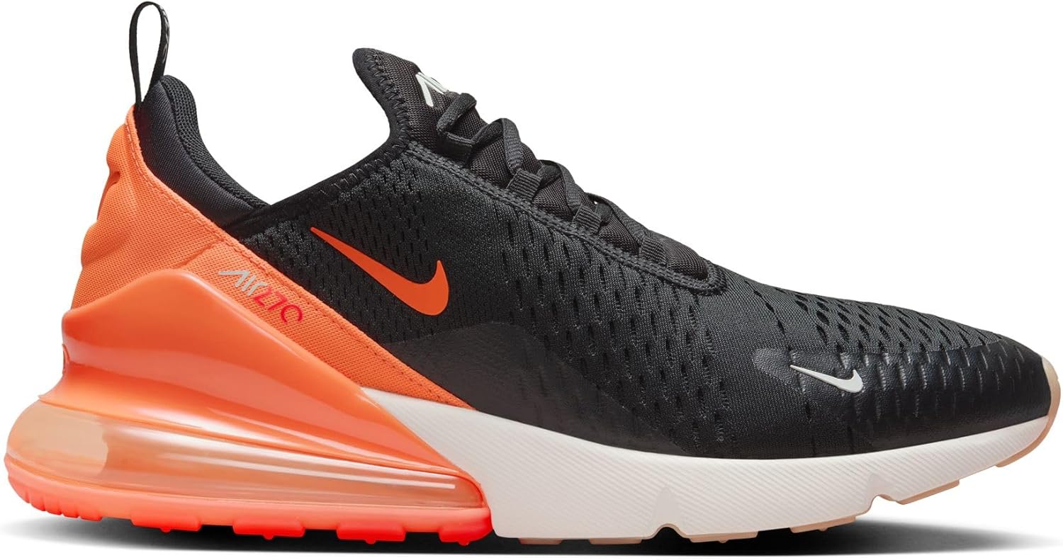 Nike Air Max 270 Men's Shoes (AH8050-030, Black/Bright Crimson/Phantom/Total Orange) Size 6 - Image 6