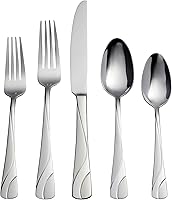 Vista 1 de Oneida River - Juego de cubiertos para uso diario, 20 piezas, acero inoxidable 18/0