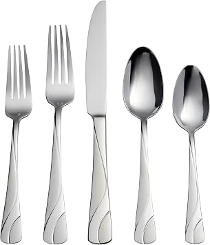 Oneida River 20 Piece Everyday Flatware Set, Service for 4, 18/0 Stainless Steel