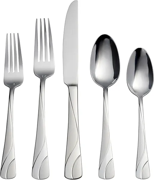 Oneida River 20 Piece Everyday Flatware Set, Service for 4, 18/0 Stainless Steel