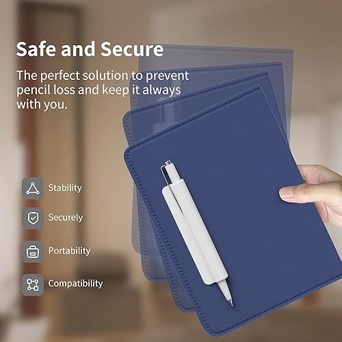 Miniatura 4 de ELETIUO Portalápices para la mayoría de bolígrafos, lápices, autoadhesivo, se adhiere a cuadernos, diarios, escritorios, pizarras blancas o