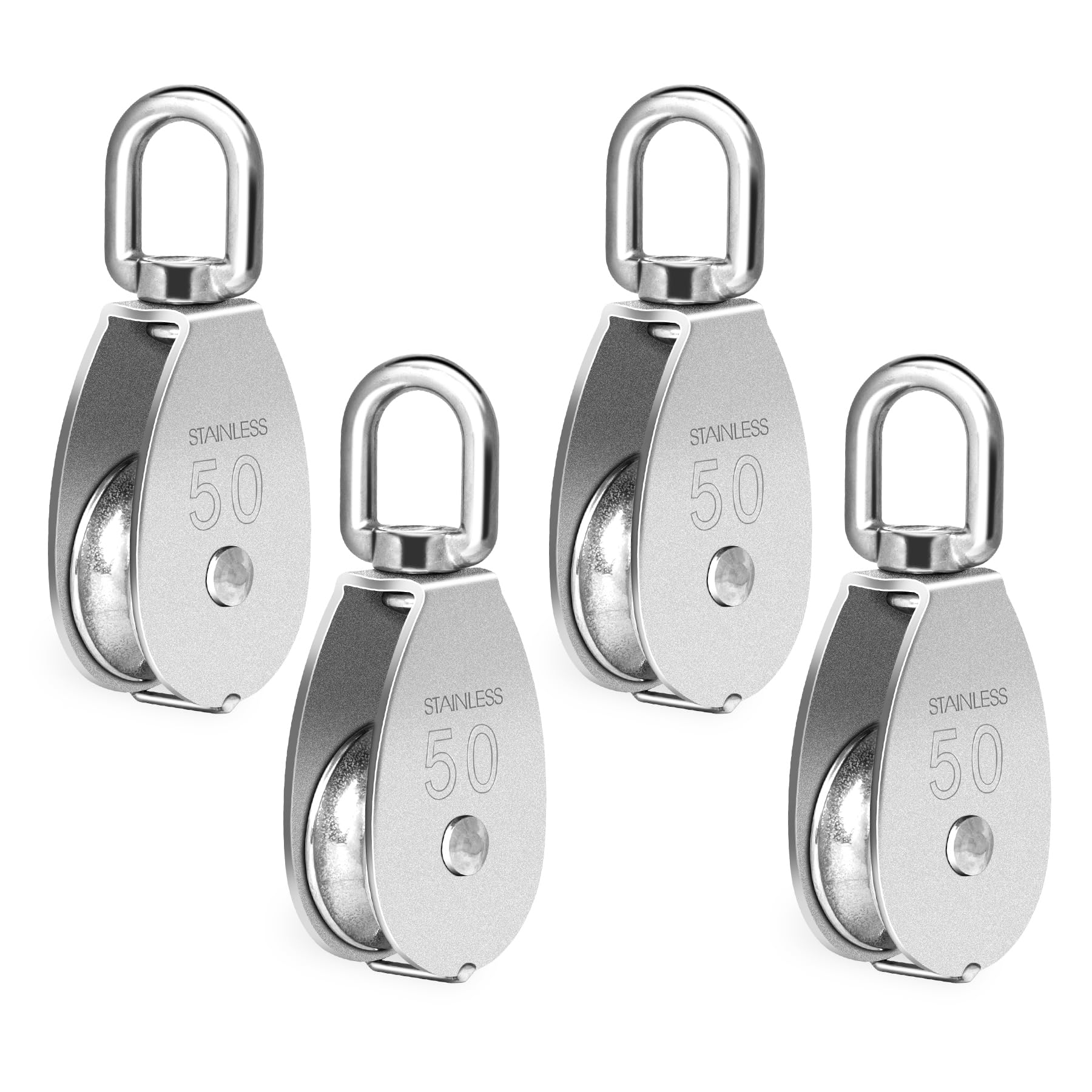 Stainless Steel Cable Pulleys - 4 Pack Lifting -9 Stainless Steel Cable Pulleys - 4 Pack Lifting -9