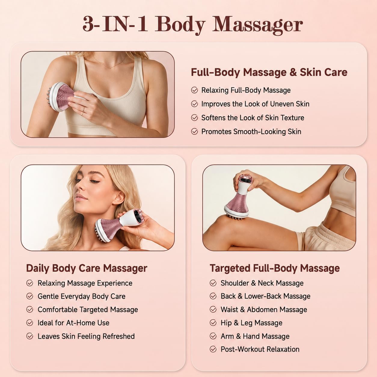 Lymphatic Drainage Massager, 35-Level Handheld Massage Tools image 3
