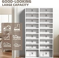 Vista 3 de Dollate Zapatero plegable de 9 niveles, 36 pares, gran almacenamiento de zapatos con puerta magnética transparente, fácil de montar y organizador