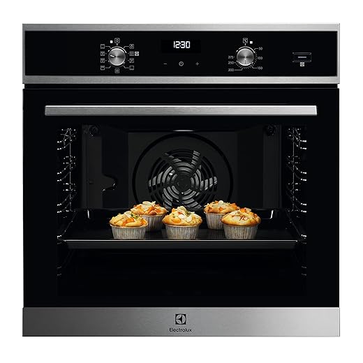 Electrolux Serie 600 - Horno eléctrico empotrado a vapor multifunción, capacidad 72 L, EOD5H40X, Clase A, Ventilado, cocción y limpieza a vapor Potencia, 589 x 596 x 569 mm, acero inoxidable