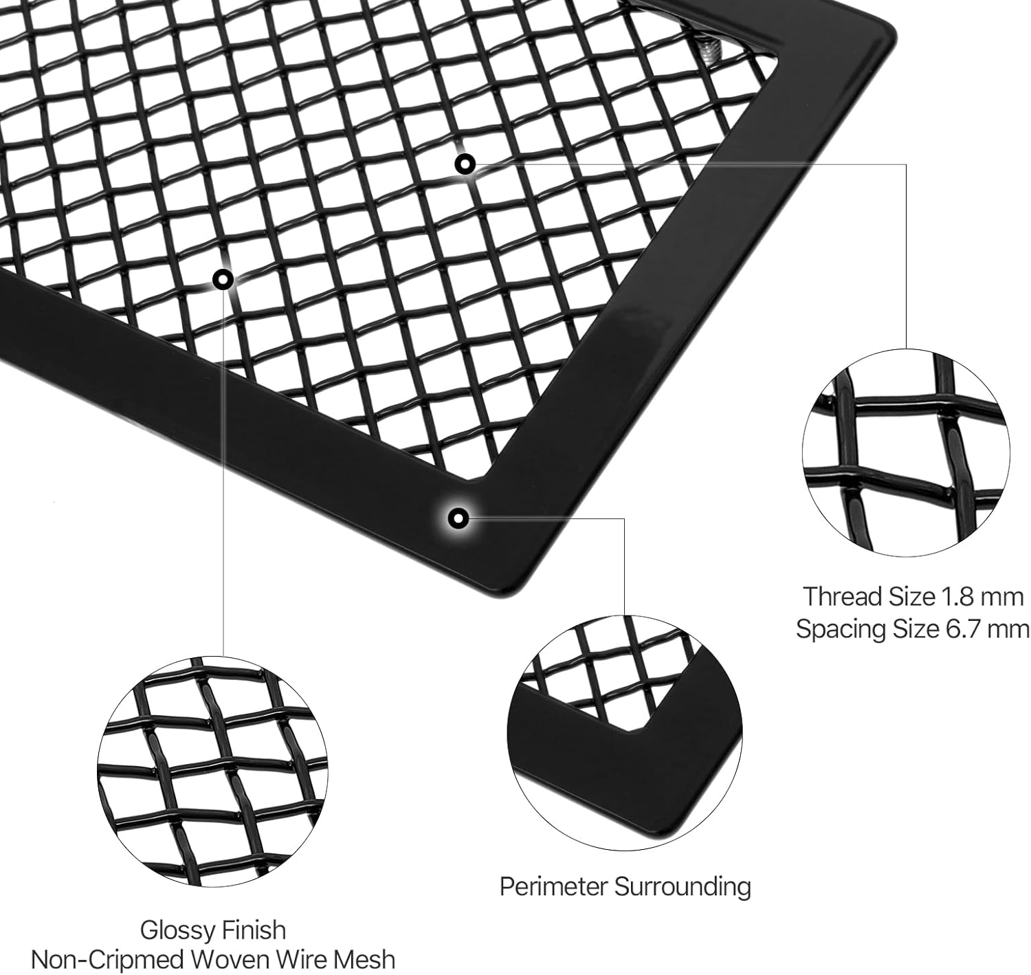 APS Compatible with Ford F-150 2009-2014 Lower Bumper Stainless Steel Black Mesh Front Grill Grille Insert F76789H