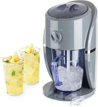 LIVIVO Electric Ice Crusher   Ice Shaver Machine with Removable 1L Hopper Box, Scoop & Dual Modes   Crushes Ice for Slushies, Snow Cones, Cocktails, Iced Coffee, Frappe & More   Grey